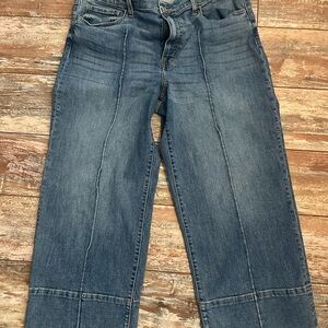 Women’s Cropped Wide Leg Jeans, Size 32/14